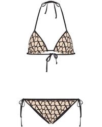 Valentino - Toile Iconographe Halterneck Bikini - Lyst