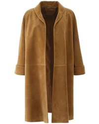 Prada - Relaxed Fit Leather Coat - Lyst
