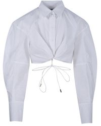Jacquemus - Gathered Long-sleeved Shirt - Lyst