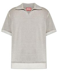 DIESEL - Reverse-Print Short-Sleeved Polo Shirt - Lyst