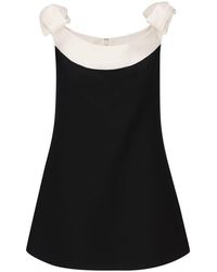 Valentino - Wool And Silk Blend Mini Dress - Lyst