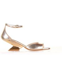 Roberto Festa - Ankle-strap Metallic Effect Sandals - Lyst