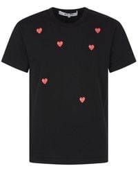 COMME DES GARÇONS PLAY - T-shirt With Mini Red Hearts - Lyst