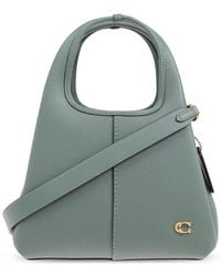 COACH - Logo Plaque Top Handle Tote Bag - Lyst