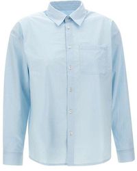 A.P.C. - Boyfriend Logo-embroidered Buttoned Shirt - Lyst