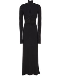 ANDAMANE - Cut-out High-neck Long-sleeved Dress - Lyst