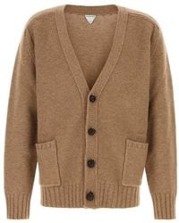 Bottega Veneta - Biscuit Wool Cardigan - Lyst