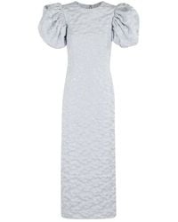 ROTATE BIRGER CHRISTENSEN - Jacquard Midi Puffy Dress - Lyst