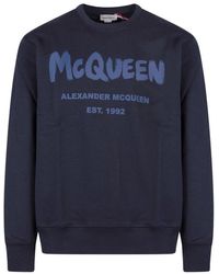 Alexander McQueen - Logo Cotton Sweatshirt - Lyst