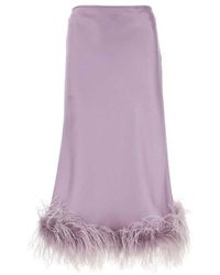 Miu Miu - Lilac Satin Skirt - Lyst