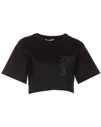 Max Mara - Messico Crewneck Cropped T-Shirt - Lyst