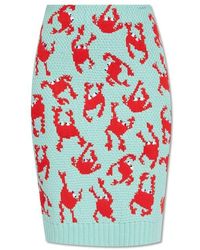 Bottega Veneta - Skirt With Crab Pattern, , Light - Lyst
