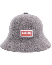KENZO - Logo-printed Round Crown Bucket Hat - Lyst