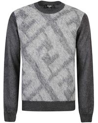 Fendi - Embroidered Wool Blend Sweater - Lyst