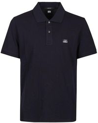 C.P. Company - Logo Patch Short Sleeved Polo Shirt - Lyst