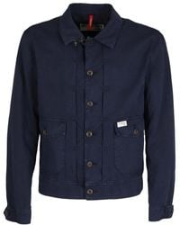 Fay - Button-up Long Sleeved Work Jacket - Lyst