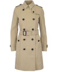 Lyst - Burberry Prorsum Double Duchess Caped Trench Coat in White