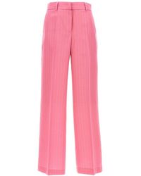 MSGM - Pinstripe Pants Pink - Lyst