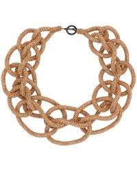 Brunello Cucinelli Cable-link Chained Chunky Necklace - Metallic