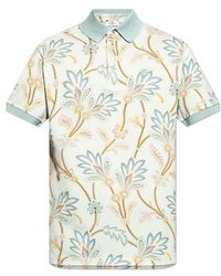 Etro - Graphic Printed Short Sleeved Polo Shirt - Lyst