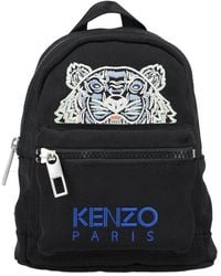 KENZO Kampus Tiger Embroidered Mini Backpack - Black