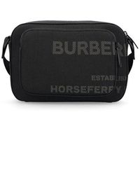 Burberry Horseferry Print Zipped Crossbody Bag - Black