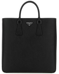 Prada - Leather Shopping Bag - Lyst