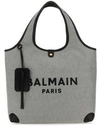 Balmain - Two-tone Canvas B-army Shopping Bag - Lyst