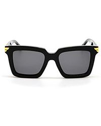 Bottega Veneta - Logo Engraved Oversized Frame Sunglasses - Lyst