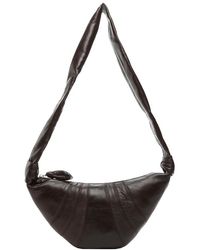 Womens Bags Shoulder bags Lemaire Leather Small Croissant in Black 