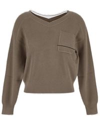 Brunello Cucinelli - Ribbed Knit - Lyst