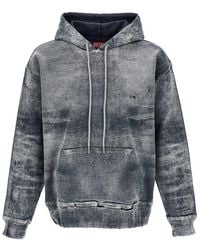 DIESEL - Patent Leather Hoodie Sweatshirt - Lyst