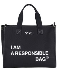 V73 - Logo Printed Tote Bag - Lyst
