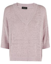 Roberto Collina - Short-sleeve Knit Sweater - Lyst