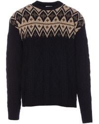 Woolrich - Pattern Intarsia Crewneck Sweater - Lyst