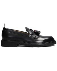 Thom Browne - Tassel Detailed Almond Toe Loafers - Lyst