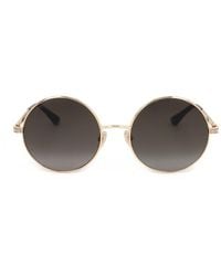 Jimmy Choo - Round Frame Sunglasses - Lyst