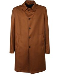 Lardini - Long-Sleeved Reversible Buttoned Coat - Lyst