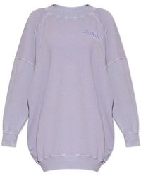 Isabel Marant - Tenery Logo Embroidered Mini Sweatshirt Dress - Lyst