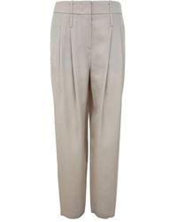 Giorgio Armani - High Waist Cropped Trousers - Lyst