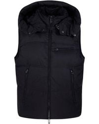 Emporio Armani - Padded Vest With Hood - Lyst