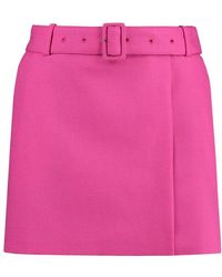 Ami Paris - Wool Wrap Miniskirt - Lyst