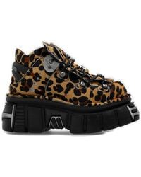 Vetements - X New Rock Leopard Printed Platform Sneakers - Lyst