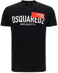 DSquared² Logo Printed T-shirt - Black