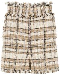MSGM Tartan Tweed Shorts - Multicolor