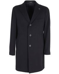 Tagliatore - Notched-lapels Single-breasted Coat - Lyst