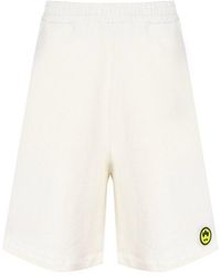 Barrow - Face-Appliqué Elasticated Waistband Track Shorts - Lyst
