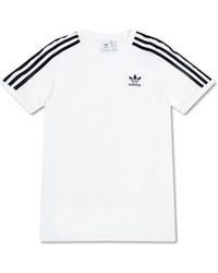 adidas Originals Adicolor Classics 3 Stripes T-shirt in White | Lyst