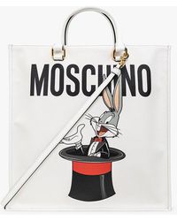 Moschino Shopper Bag With Looney Tunestm Motif - White
