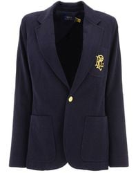 Polo Ralph Lauren - Padded-shoulders Cotton-blend Jacket - Lyst